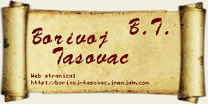 Borivoj Tasovac vizit kartica